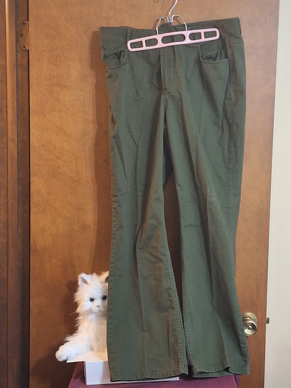 Chico's Olive Green Wide Leg Trousers